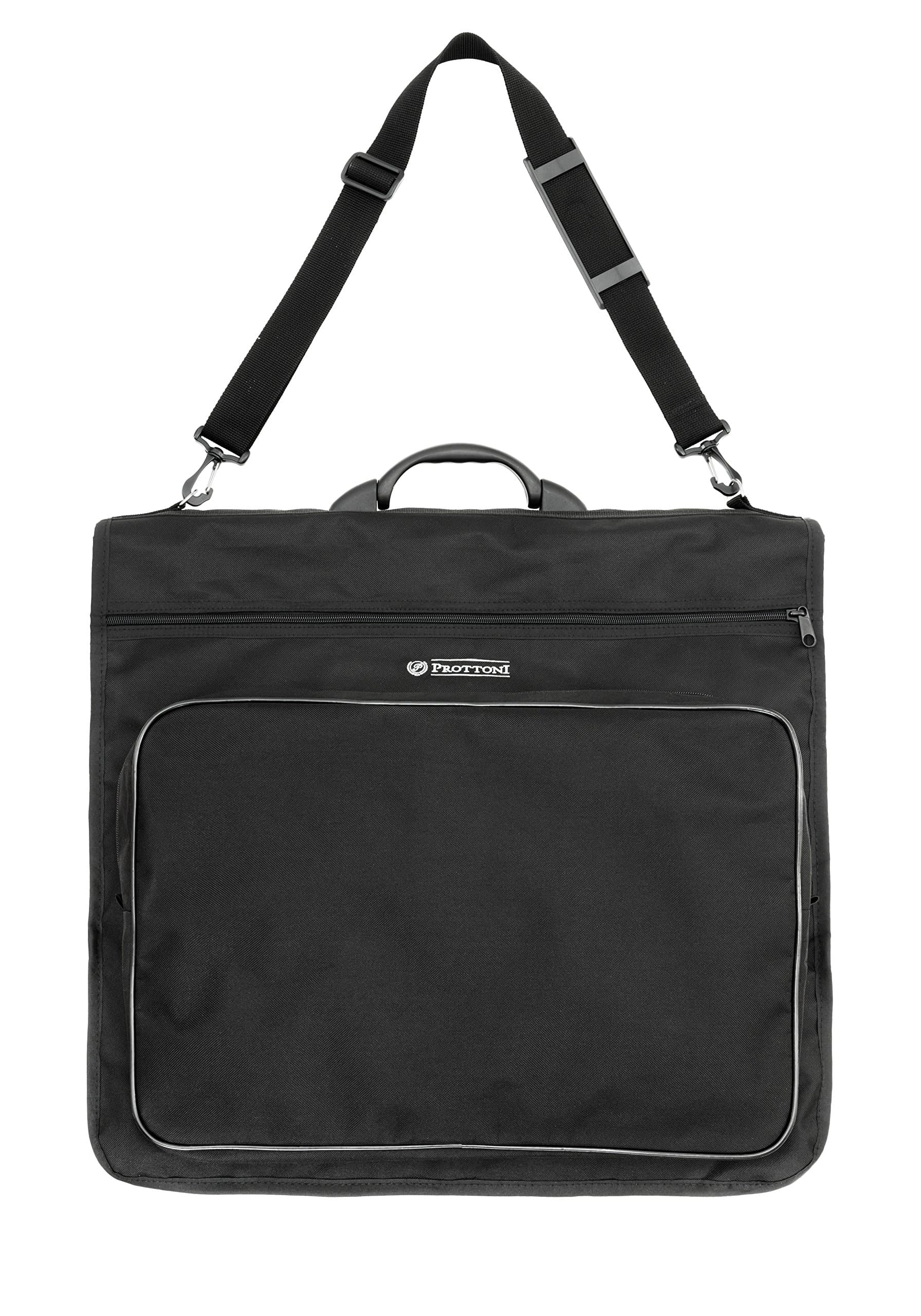 Prottoni 45" Garment Bag - Metal Frame - Suit Bag with Polymer Handle - Carries Multiple Suits