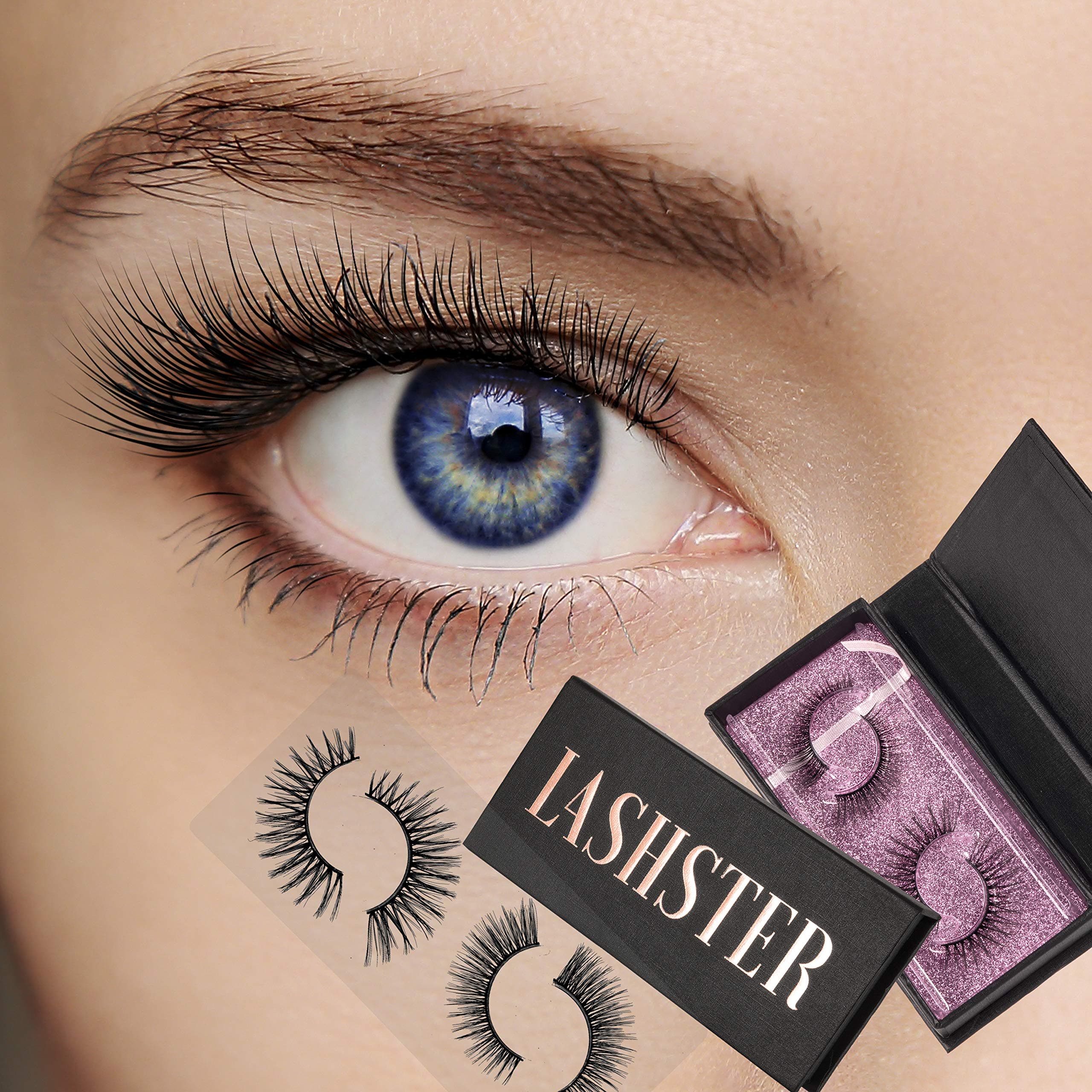 Buy 1 Get 1 FREE OFFER On Our Lashter Lashes Premium Ethically Sourced, False Eyelashes 2 Pair Set Natural Look. Individually Handmade To Highest Standards. Safe, Chemical Free, Hypo-Allergenic.