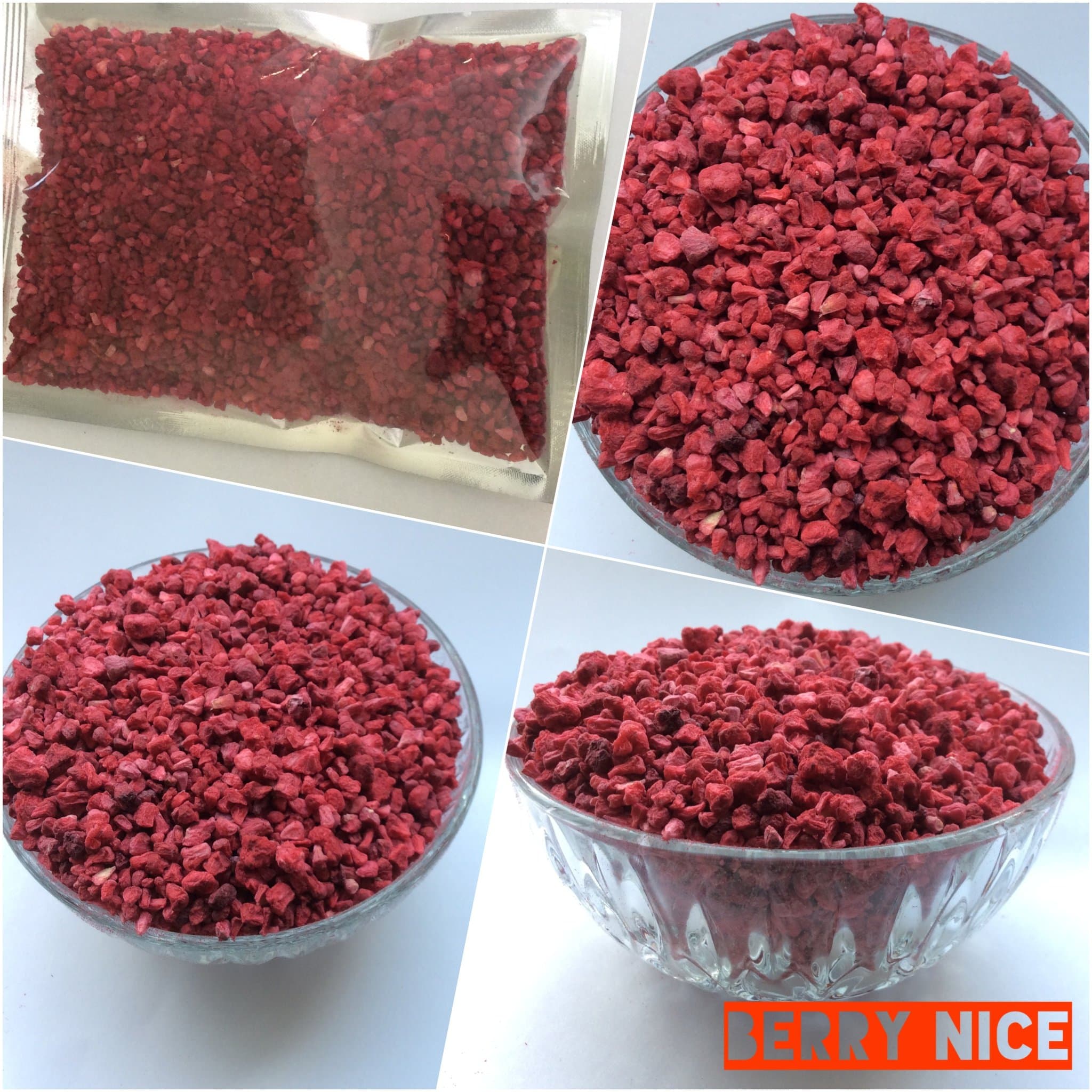 Freeze-Dried Raspberry Pieces 1-6 mm 50g
