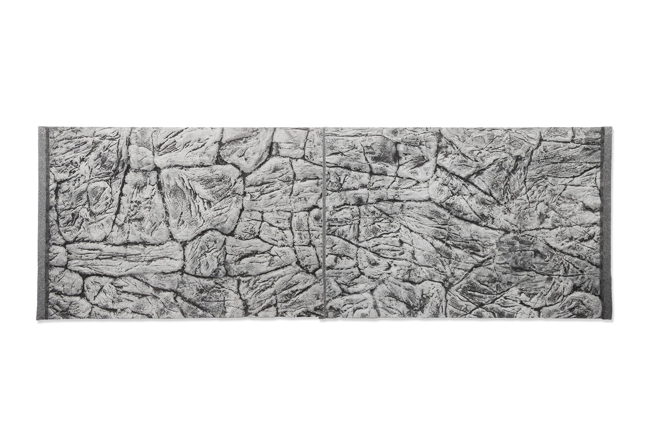 Jungle Bob 3-D Thin Grey Rock Poly-resin Aquarium Background