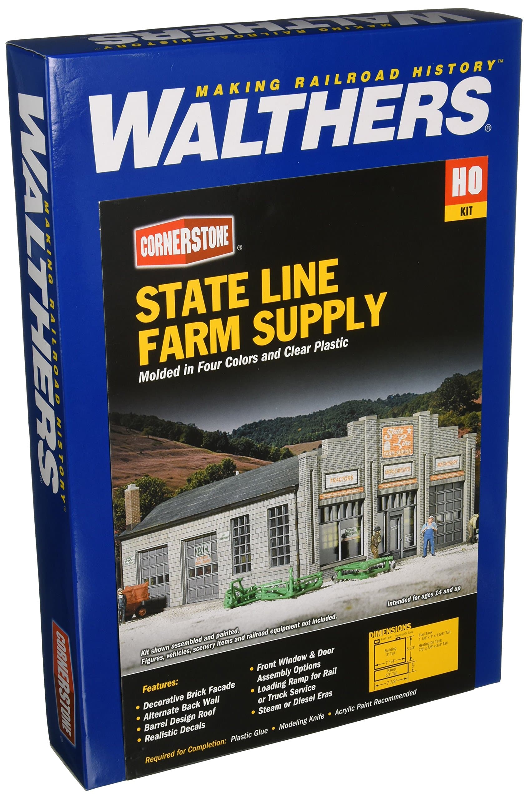 Walthers Cornerstone Series Kit HO Scale State Line Farm Supply