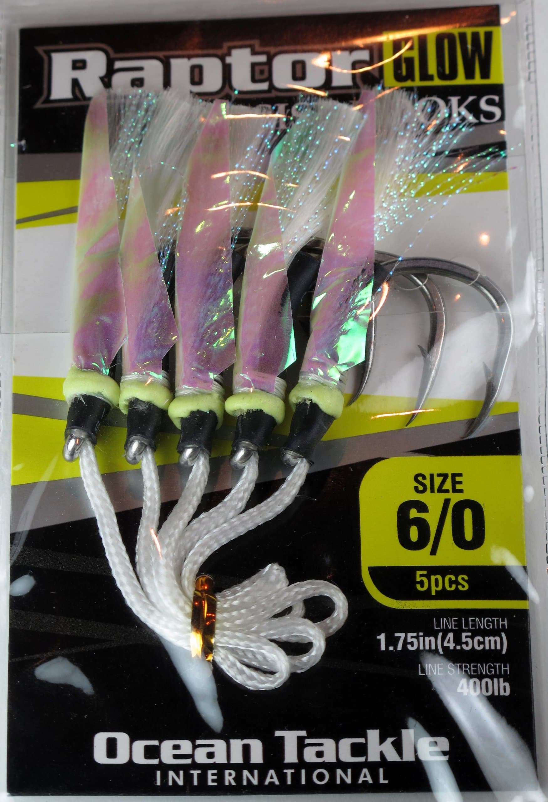 Ocean Tackle International Glow Raptor Assist Hooks