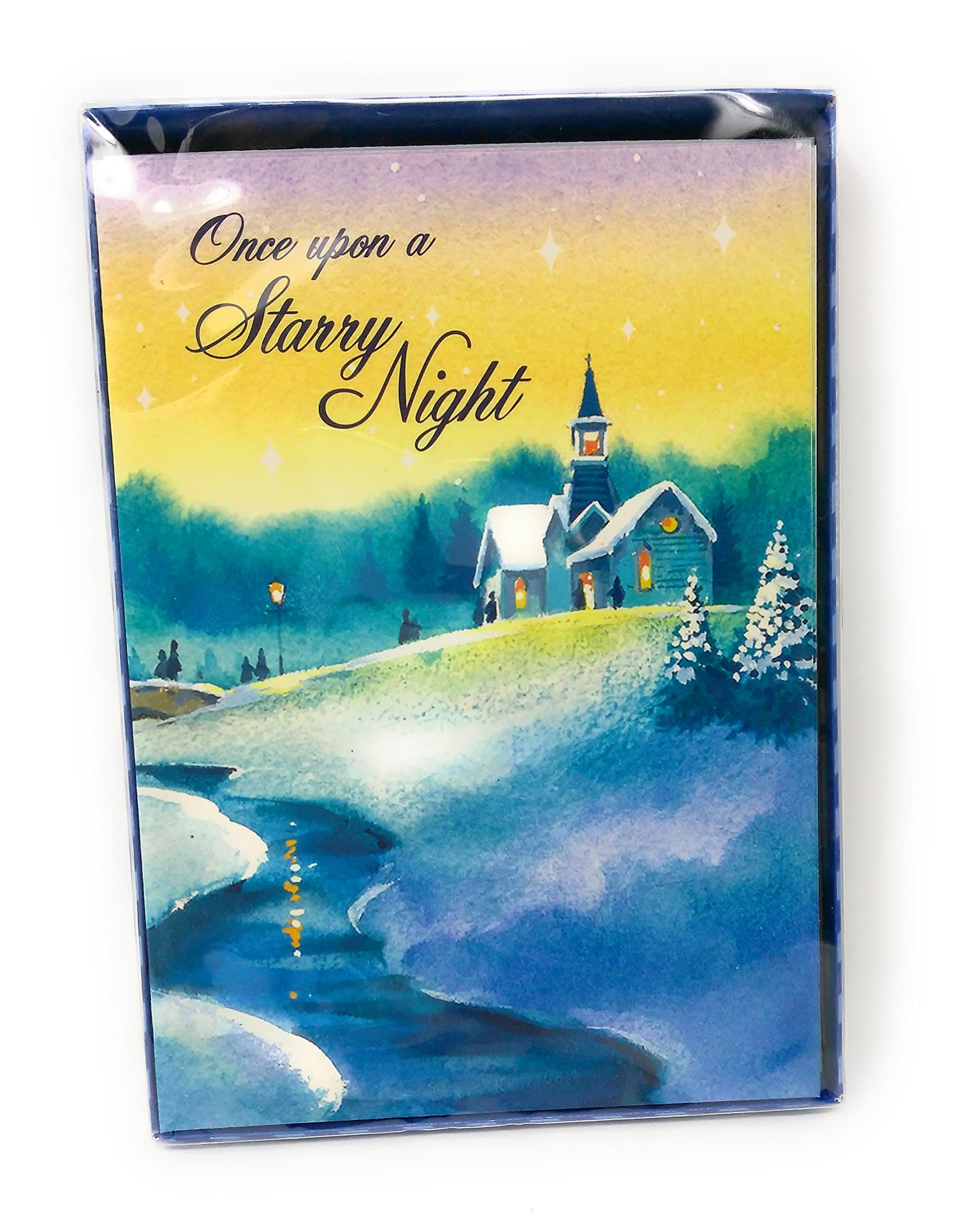 Once upon a Starry Night Box set Paper Cards with Envelopes Happy Holiday Greeting