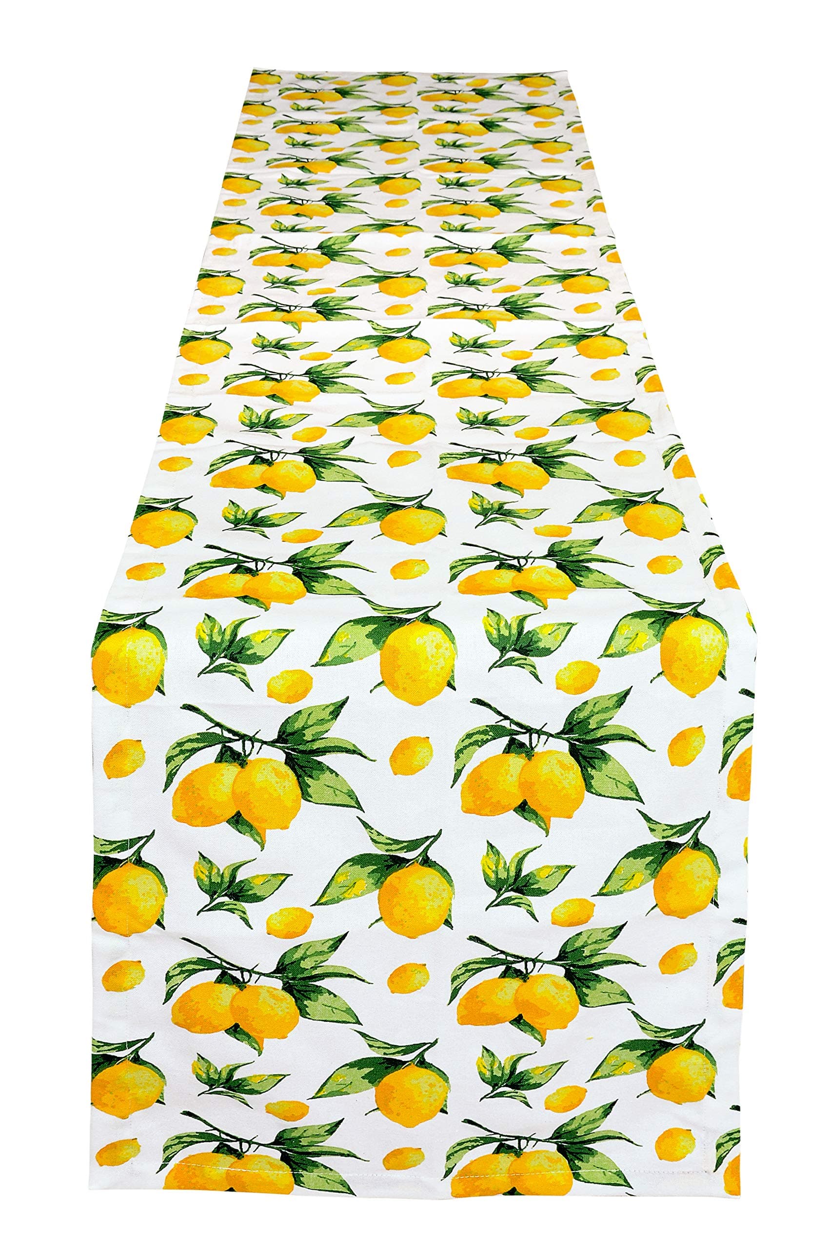 Yourtablecloth Table Runner 100% Cotton Tablerunner Elegant Décor for Indoor&Outdoor Events-Lemon, 14 x 72