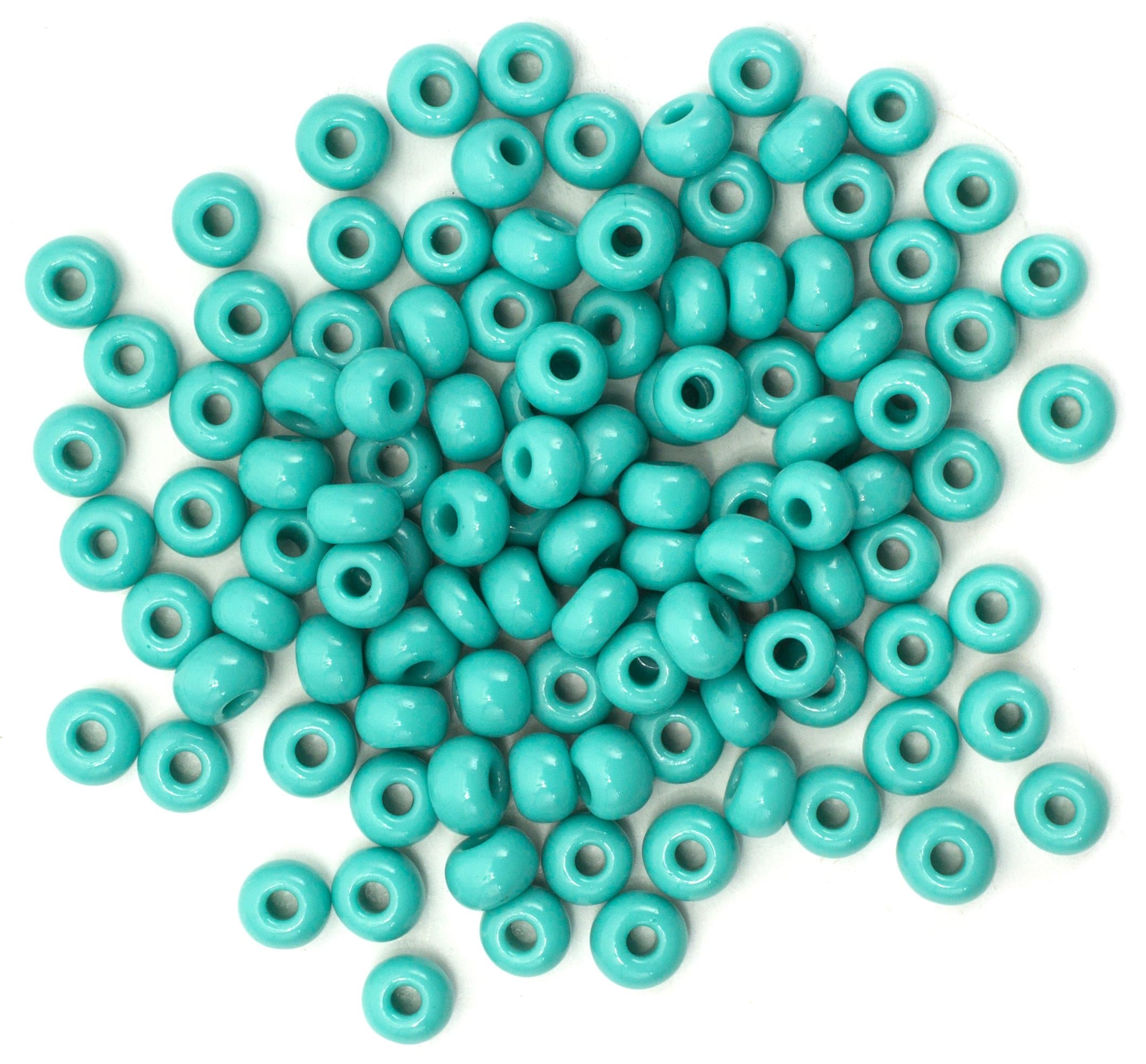 Cousin DIY Size 6 Turquoise Czech Glass Seed Beads