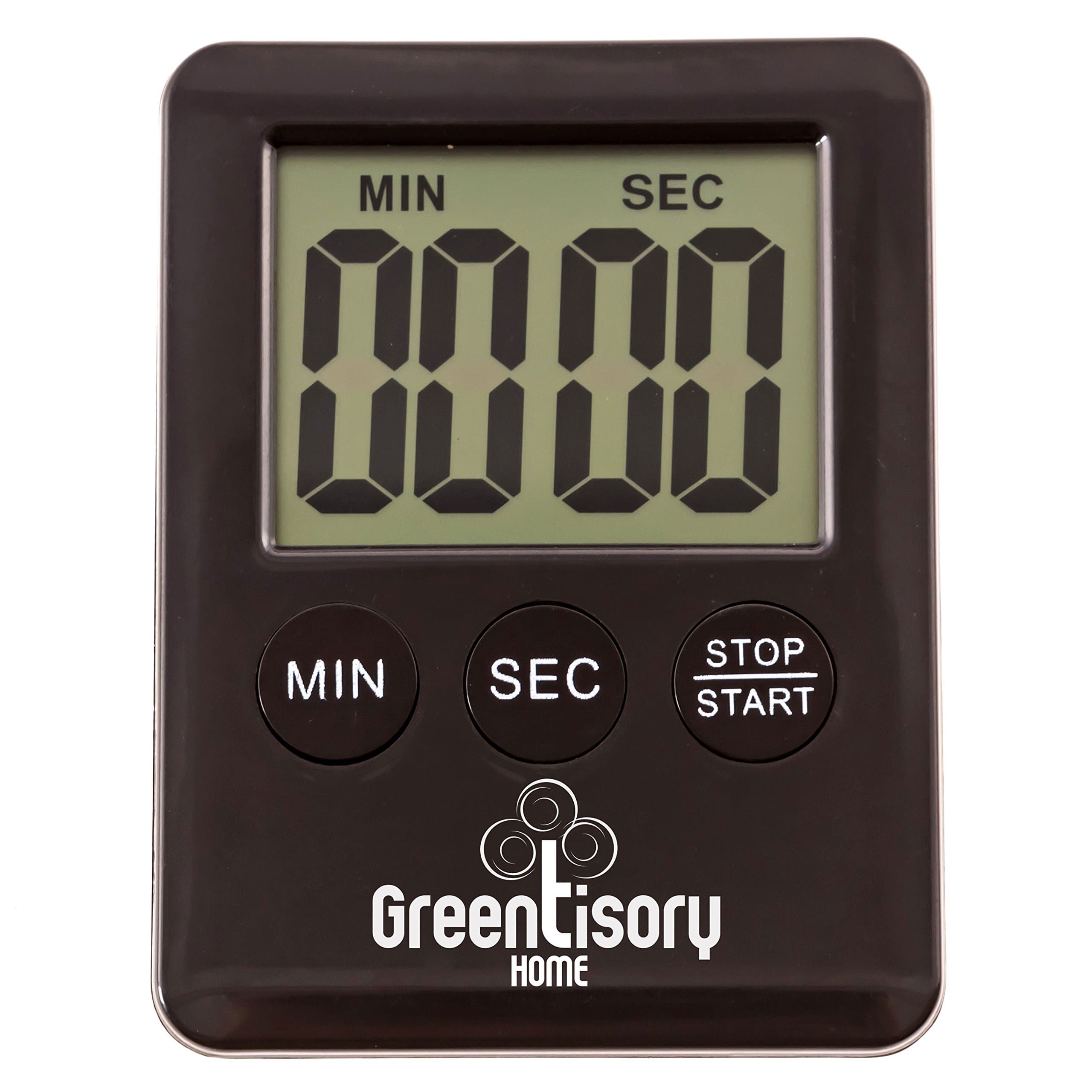 Greentisory Digital Timer With Magnet-Charcoal Black