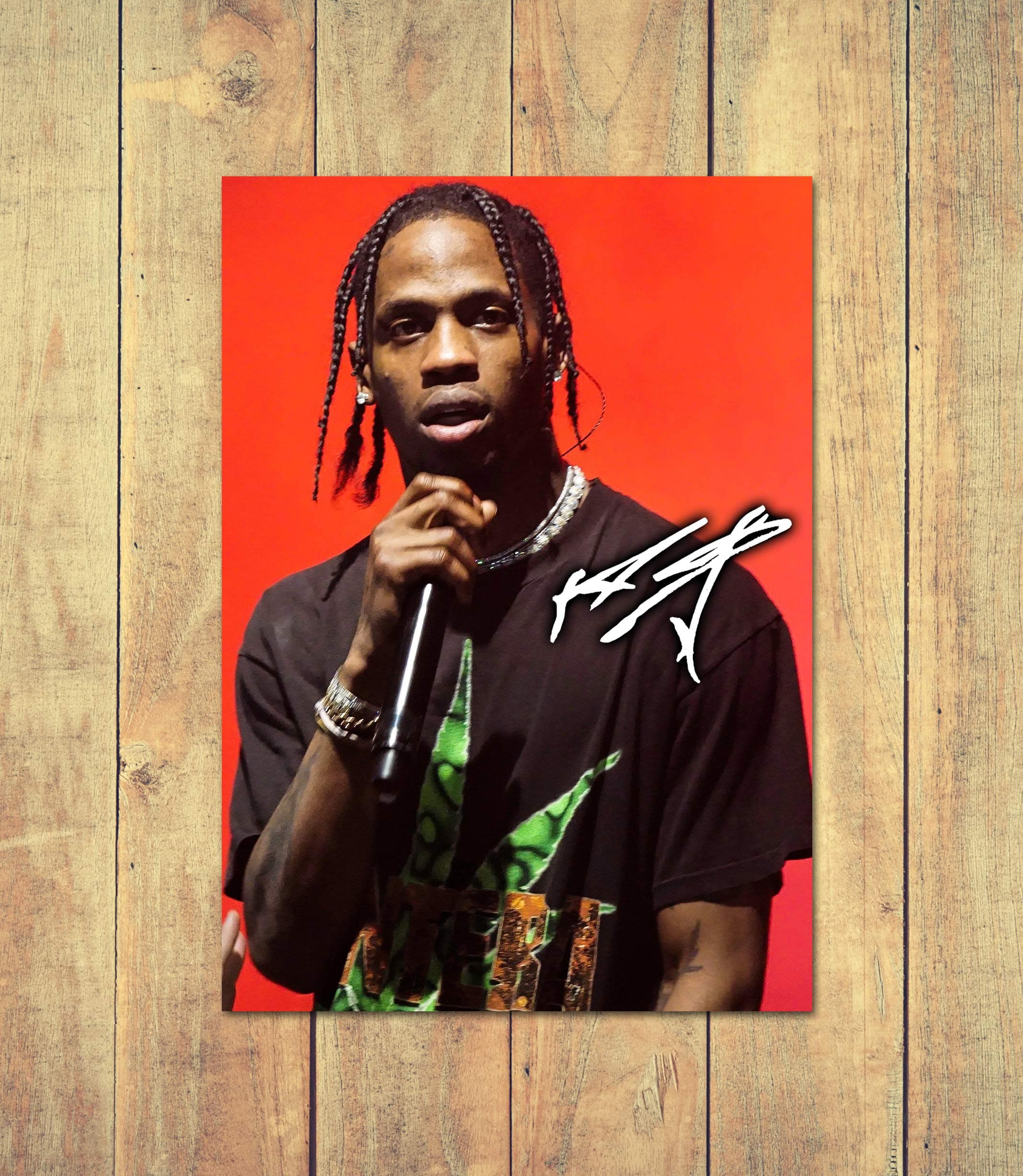 Star Prints Travis Scott 1 - High Gloss Personalised Printed Poster - A5 (148 x 210 mm)