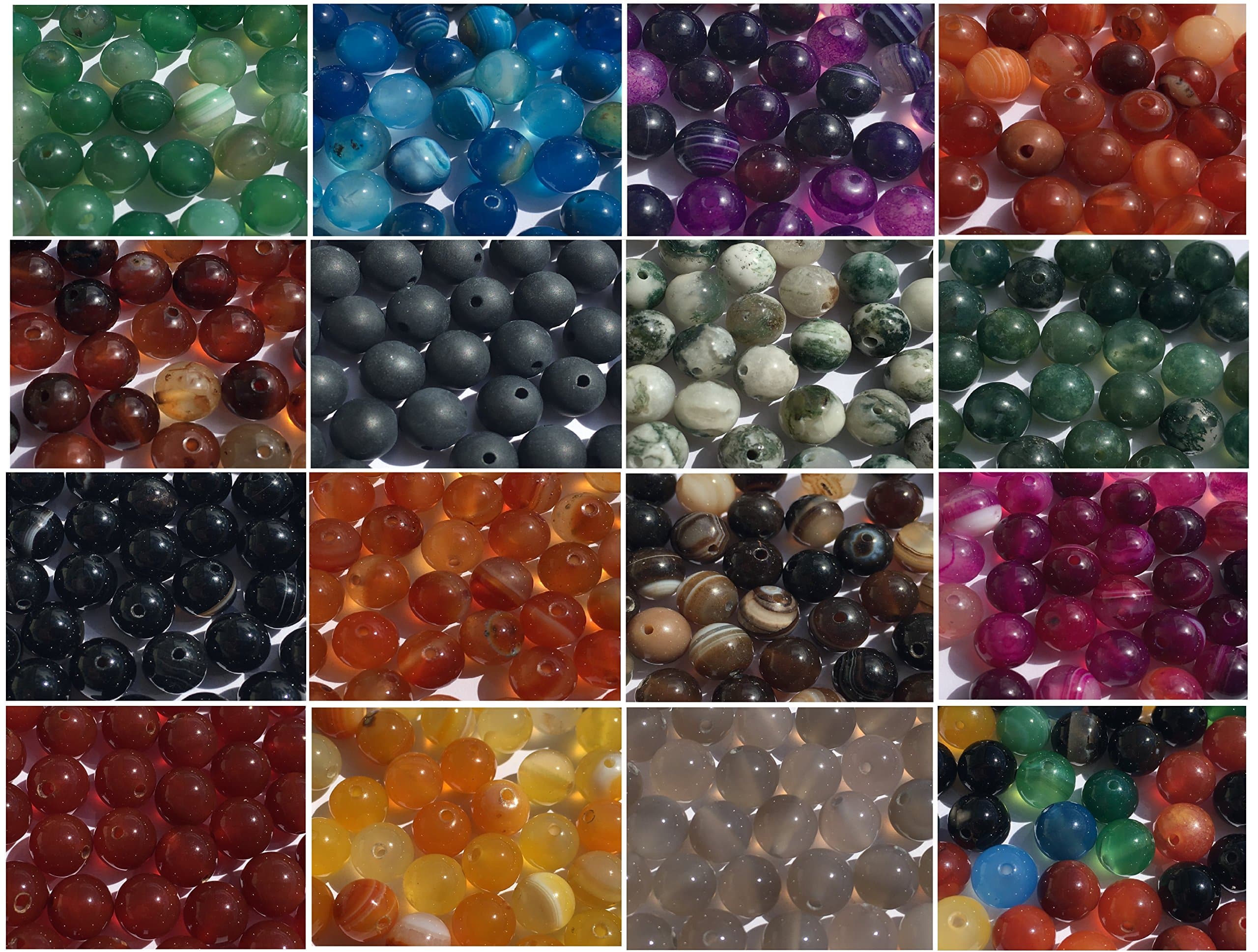 Ein Strand Agate Beads Semi Precious Gemstone Beads Gemstone Bracelet Obsidian Gemstone Tumblestone Semi-Precious Pearls Pearls Beads Aventurine Jade Crystal King's Onyx Tiger's Eye Bead Bracelet Gelb Oranger Achat