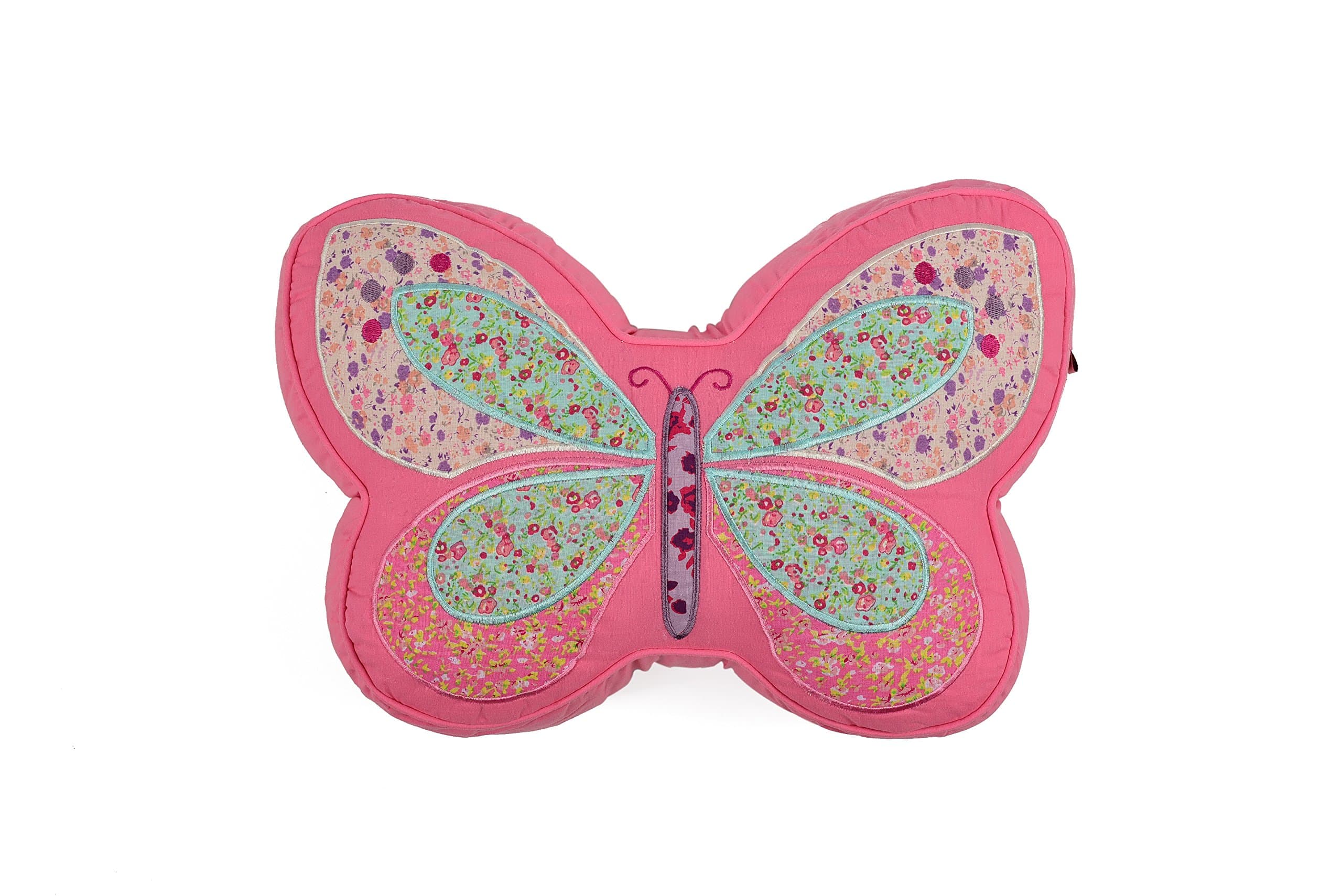 CONTONTING Kids Bed Pillows Sofa Cushion Quilted Throw Pillows Decorative Accessory Pillows (Butterfly Pink)