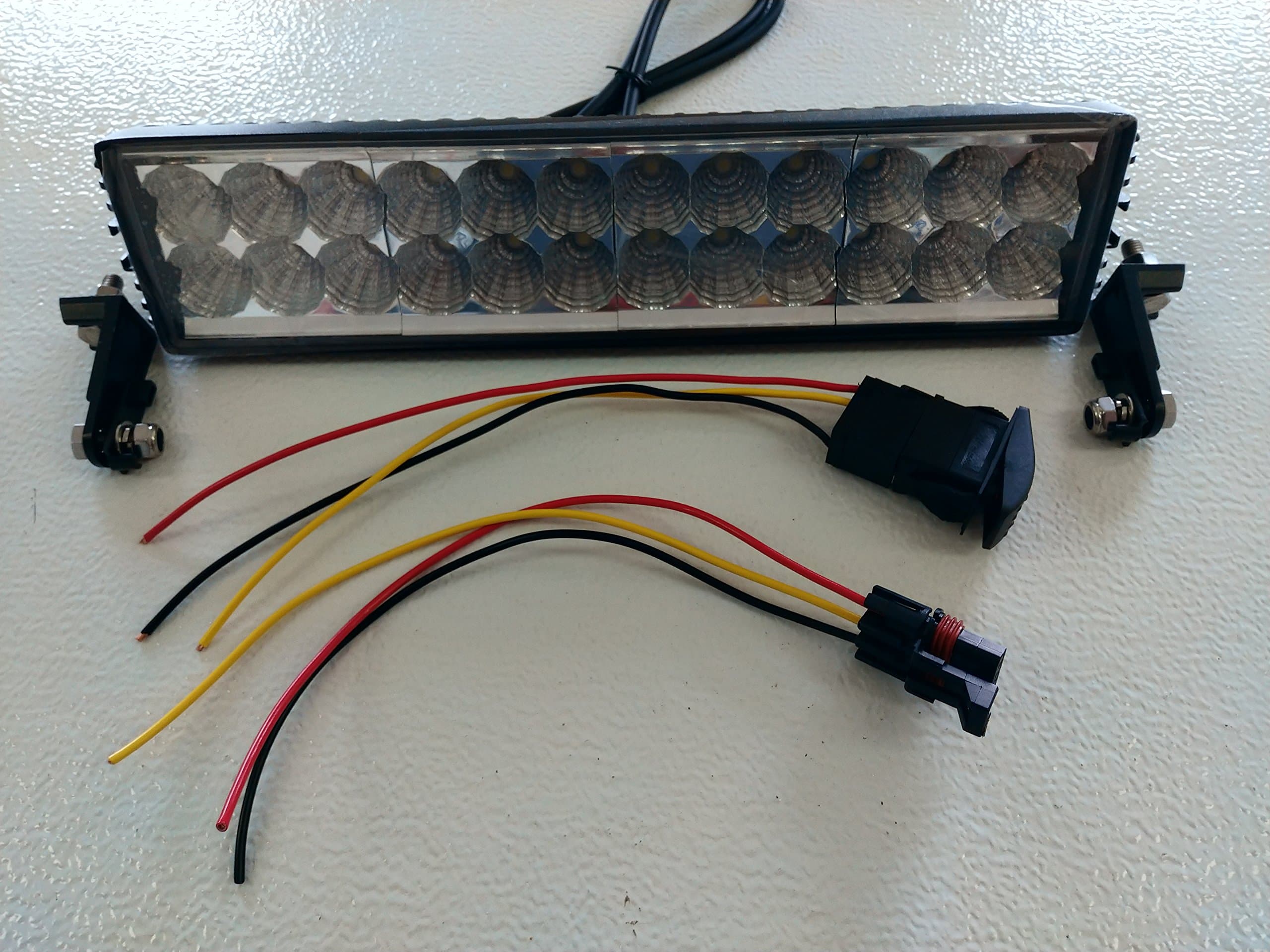 All in ONE KIT-LED Light bar with Illuminated Rocker Switch and Polaris Pulse Style Power Plug Connector for 2018/19 Polaris Ranger XP1000, General 1000, and RS1.