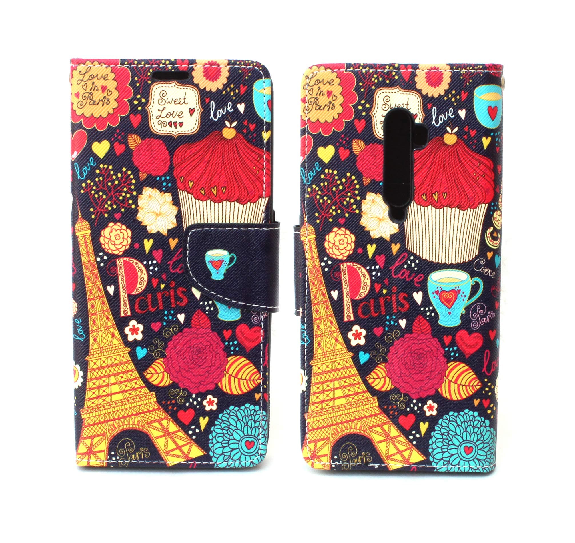 Sharp Icon Fancy Printed Designer Leather Flip Wallet Back Cover Case for Oppo Reno 2