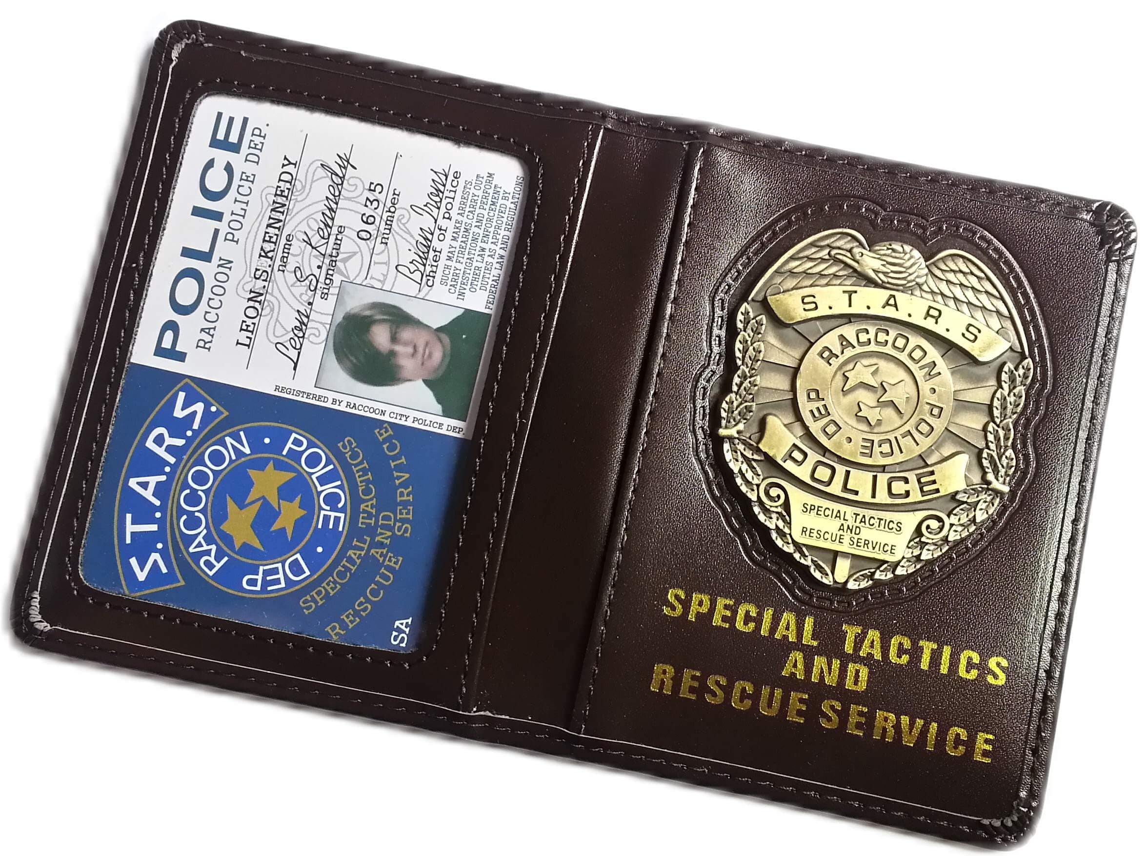 Resident Evil Biohazard S.T.A.R.S RPD Wallet Leon S. Kennedy ID Holder | Chris Jill Wesker Cosplay