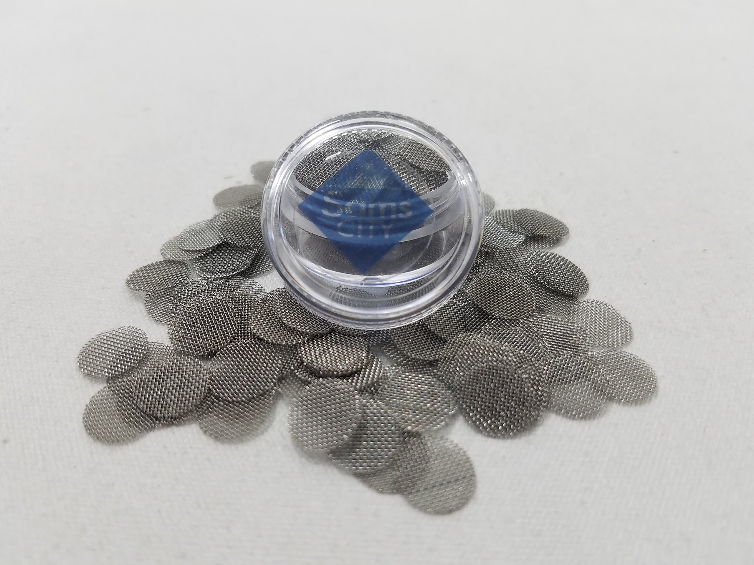 SAMSCITY Quality Steel Screens- 75x Count - 3/8 inch - .375 in Diameter- W/Free Jar