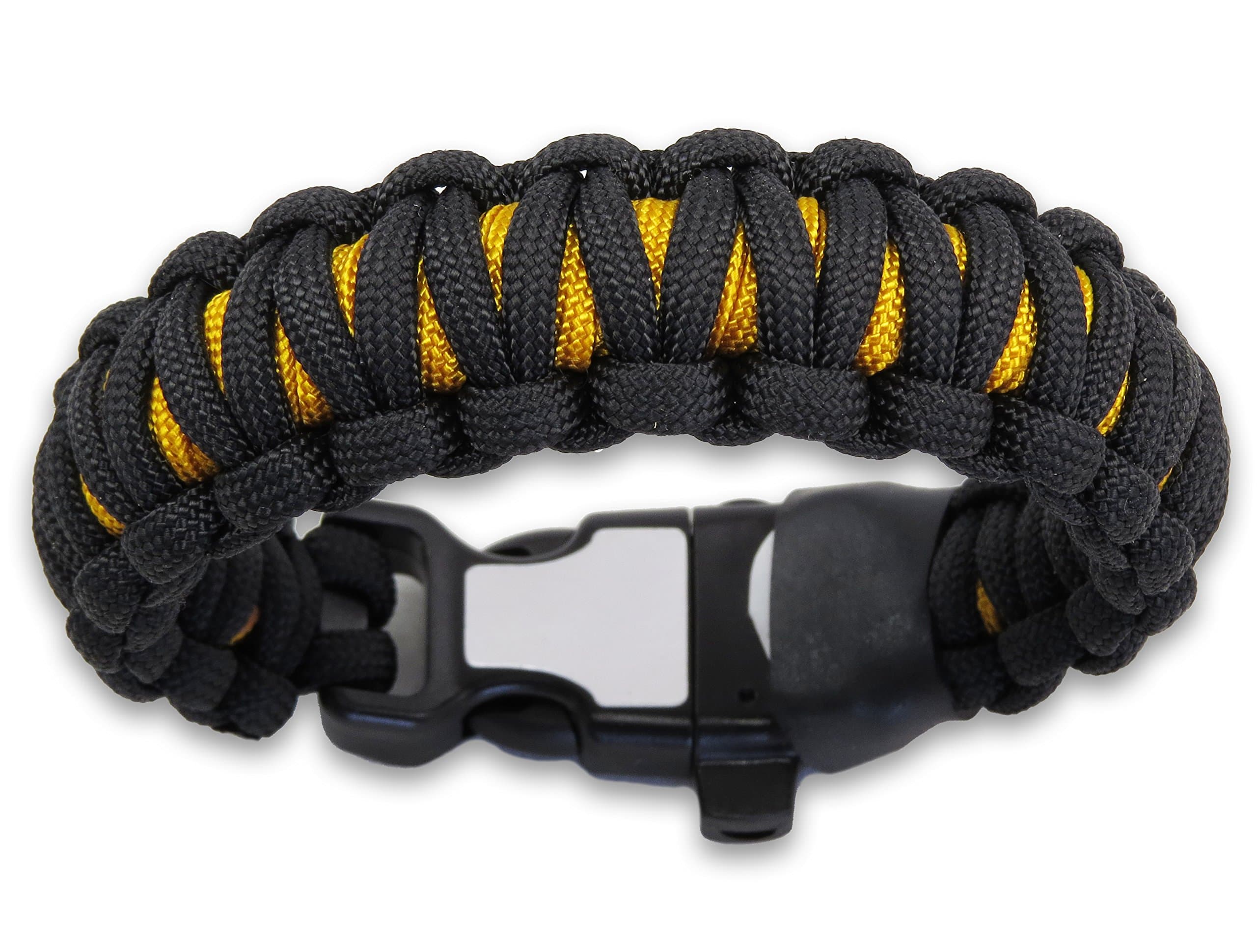 Minimalist Paracord Survival Bracelet (Black, Small)
