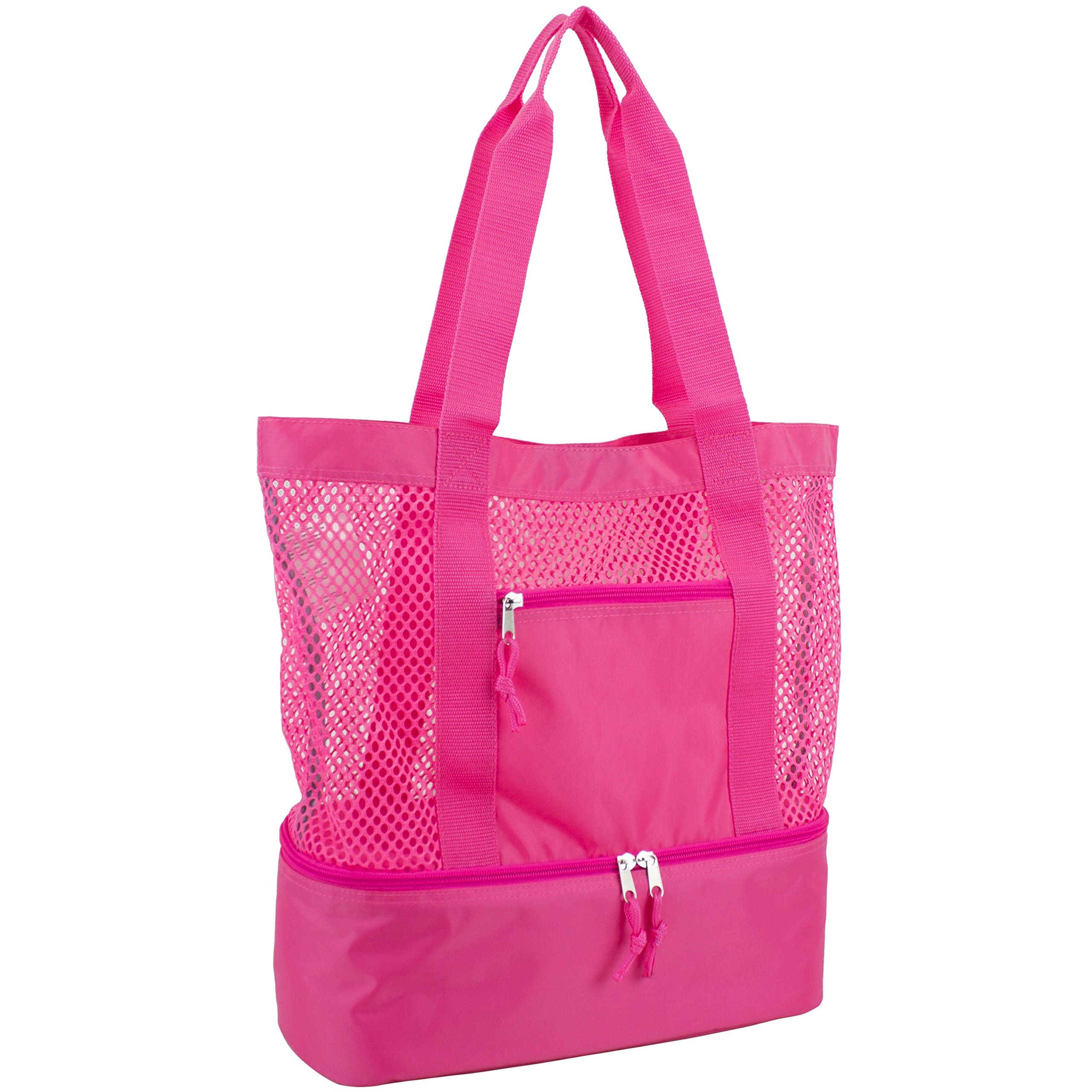 Mesh Tote Insulated Cooler Beach Bag