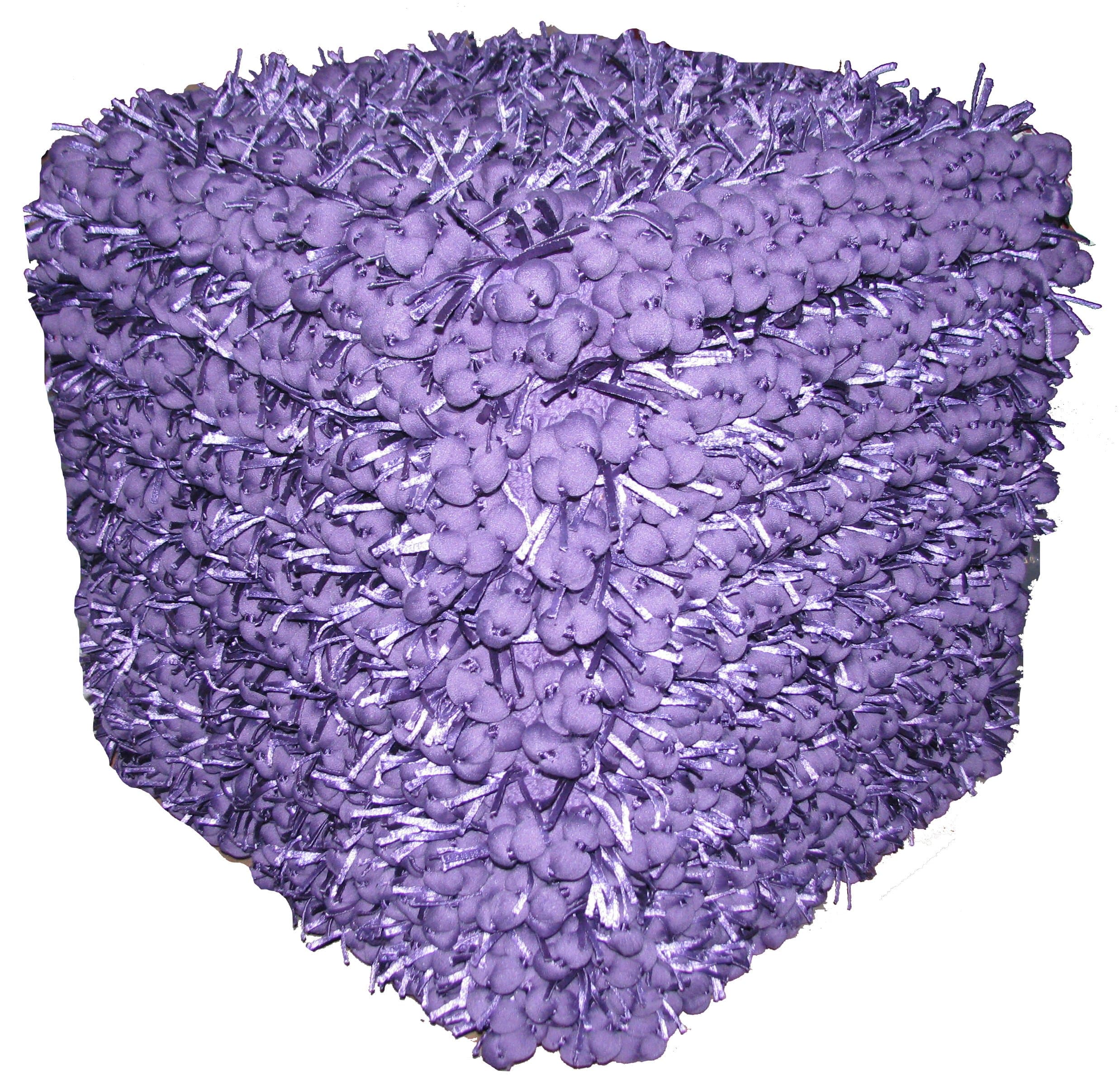 Design Accents Funberry Squared Hand Woven Pouf, Grape