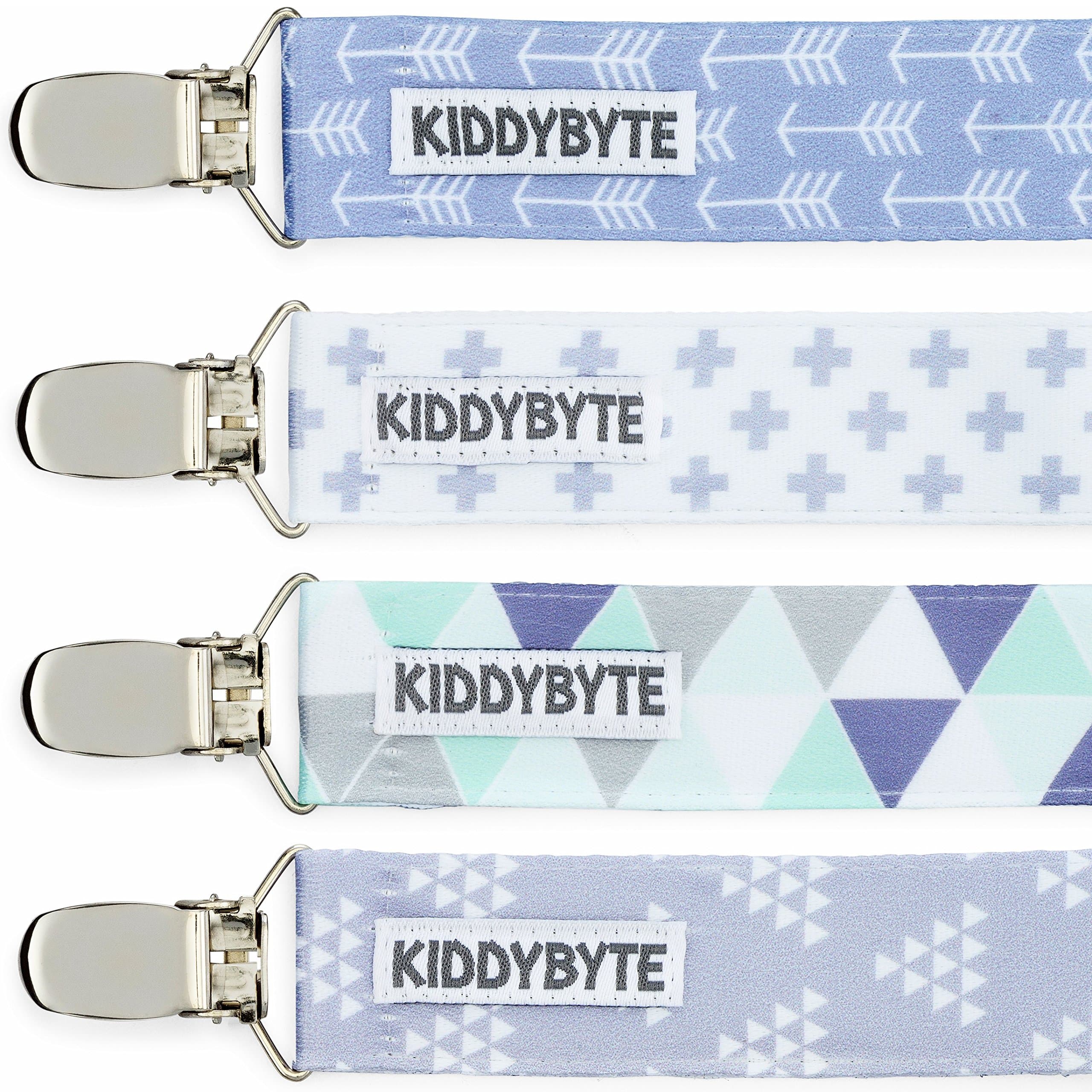 Baby Pacifier Clip Holder for Boy - 4 Pack Teething Clips for Babies, Perfect for Binky, Soothie & Stuffed Animal Toys