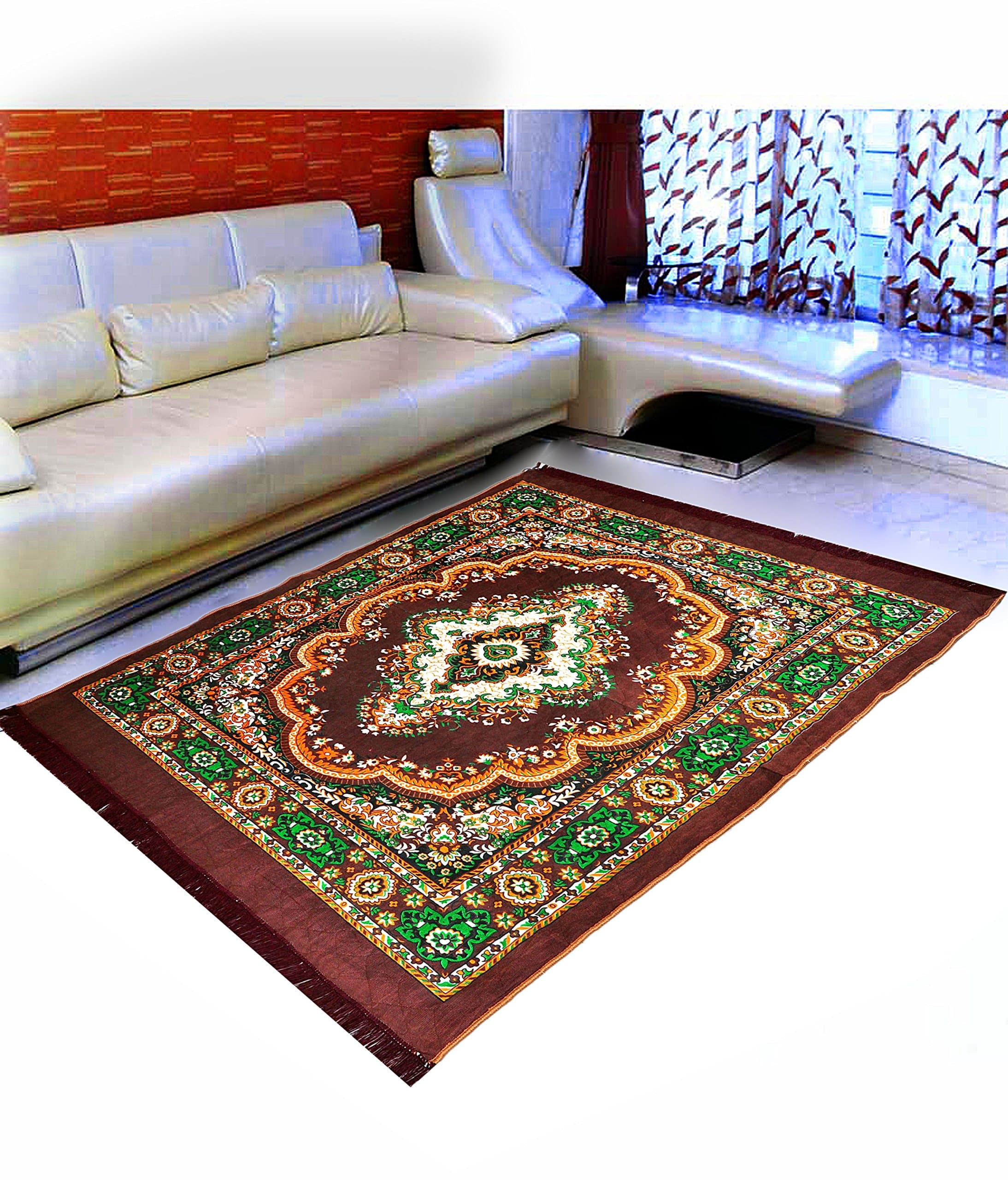 Warmland Premium Polyester Carpet - 58"x84", Brown