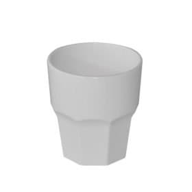 omada Set of 6 Coloured Break-Resistant Cups Acrylic Drinking Glasses Tumblers Plastic Glassware (White 300ml)