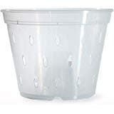 Orchid Pots with Holes Plastic - 4.5 inch - Plastic Clear Slotted Orchid Pots - Liners Inner Planter Cups for Orchids - Planting Pot Containers for Orchids Transparent Indoor Outdoor Plants Set-5 Pack