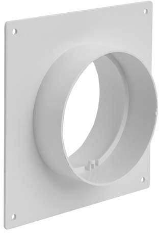 Duct Connector Flange, Plastic Straight Pipe Flange for Heating Cooling Ventilation System (4'' Inch)