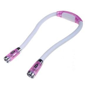 *Pink* LED Light Handsfree Hug Neck Reading Book Light Lamp