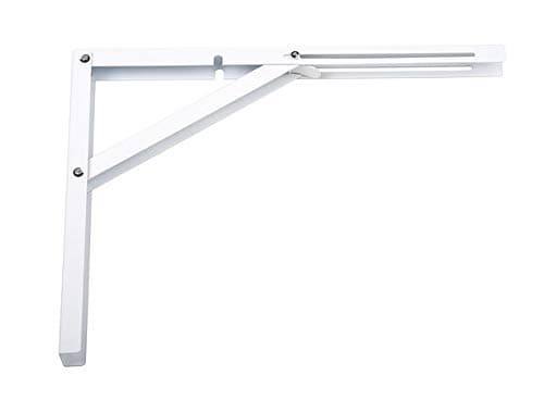 New White Designer Wall Mounted Folding Shelf Bracket 30x26cm