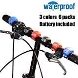 Bicycle Light, YuanGao 6 Pack Front and Rear Silicone LED Bike Light Set-Waterproof & Safety Road Cycling Lights for Mountain Roads Night Cycling – 3 Light Mode Options.