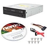 Samsung SH-224DB/BEBE-KIT 24x Internal CD DVD±R/RW Dual Layer Disc Burner Drive Writer + Nero 12 Essentials + Sata Cable Kit