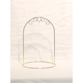 Ornament Stand - Bright Silver Finish - 8 Inches Tall - Arched