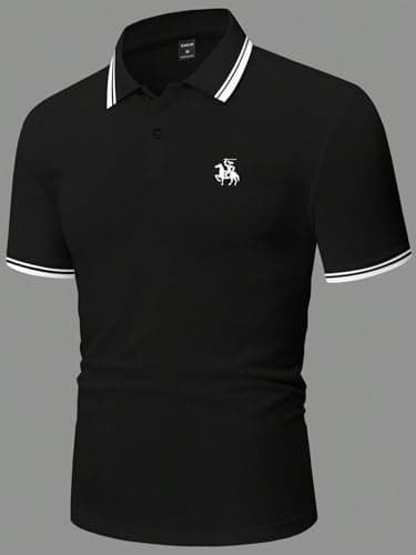 Lymio Men Polyester Regular Fit Polo T-Shirt (Polo-11-13)