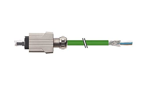 Murr Elektronik, 7000-99631-7940150, Push Pull RJ45 with cable, Profinet PUR-OB 2x2x0,34 shielded green UL, CSA 1,5m