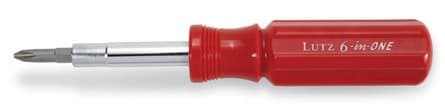 12 Pack Lutz 24006 6-in-One Screwdriver - Red