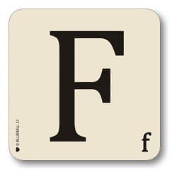 Alphabet Table Mat Letter F