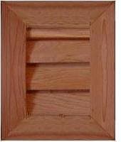 GC812 Cedar Wood Gable Vent ~ Louver box 7.5 x 11.5 ~ Overall 11.5" x 15.5" ~ Kimball Designs Sanded Smooth Functional Ventilation
