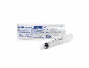 Nipro 3cc Luer Slip Tip, No Needle, 20/pack