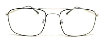 Jack MarcBuy Eyewear Frame Silver Metal Square Double Bridge For Men And Women