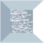 Stained Glass 2 X 2 Inch Clear Glue Chip Textured Square Bevels Pack of 10