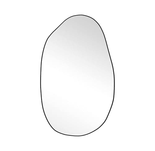 33.5×20.5 inches Irregular Wall , Asymmetrical , Large Vanity Mirror for Wall Decoration, Modern Wood Framed for Living Room Bedroom Bathroom Entryway Mirror