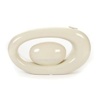 Stylish Ceramic Egg Shape Vase For Artificial Flowers - Stylish Home Interior Gifts (Cream)