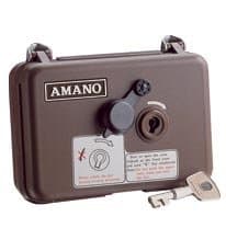 Amano Watchman's Clock: Secure, Easy to Use, Quartz Accuracy, ID Registration, Carbonless Imprint, Battery Operated (PR-600)