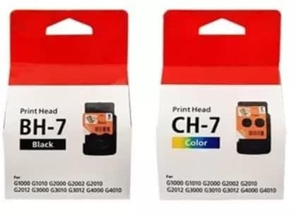 STANDARD PRINT INFOTECH Printhead BH-7 Black & CH-7 Colour Compatible with Canon Printer G Series G1000, G2000, G3000, G4000 Printer Black + Tri Color Combo Pack Ink Cartridge