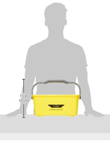 Ettore 3 Gallon Compact Super Bucket with Ergonomic Handle, Yellow