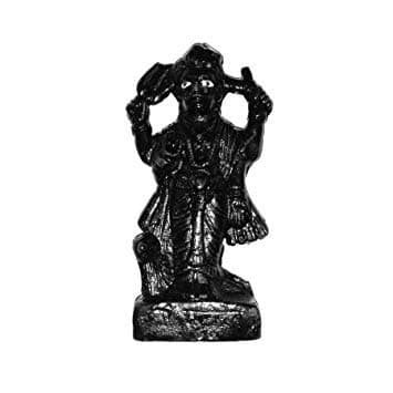 BigMart Metal Lord Shani Dev Iron Idol Statues, Medium, Black