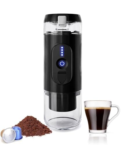 Presso XI | 110 ML Portable Coffee Maker | Grinded Coffee & Coffee Capsules | Instant Warming | Travel & Camping Coffee Maker