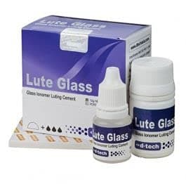 D-Tech Luting Glass | Set Of 2 Box |15g Powder & 10g Liquid | Glass Ionomer Luting Glass