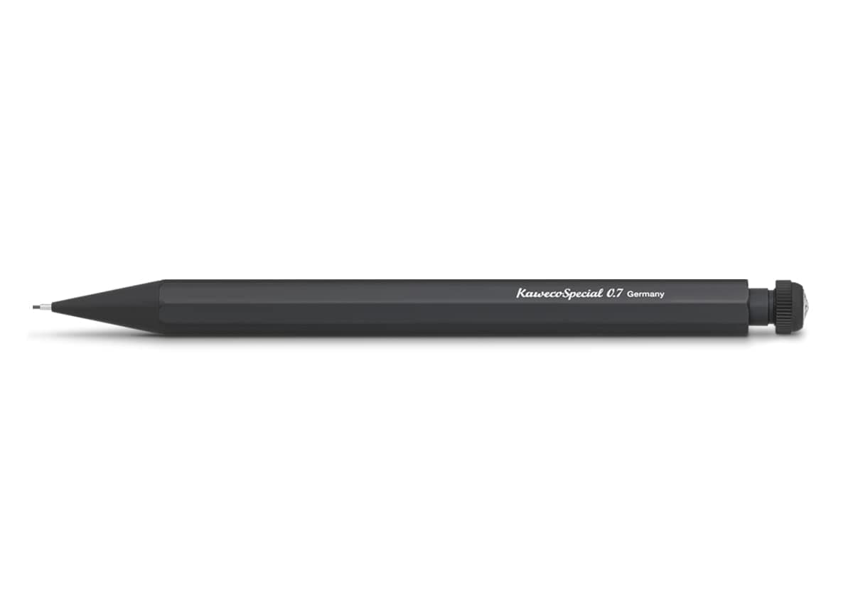 Kaweco SPECIAL Mechanical Pencil Black 0.7 mm I Lead Push Pencil Made of Aluminium 14 cm I Refillable with Eraser