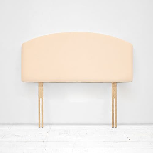 Plain Classic Ivory Adult Soft 5ft King Size Bed Divan Arch Adjustable Headboard