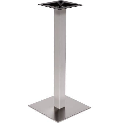 BFM Elite 24" Square Table Base 304 Stainless Steel Bar Height Model Phtb24Sqsst