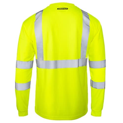 JORESTECH Safety T Shirt Reflective High Visibility Long Sleeve Yellow